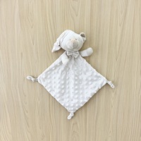 Doudou réversible en minky certifié CE, jouet de confort pour bébé, couverture de sécurité en peluche, doudou tricoté en forme d'ours en peluche