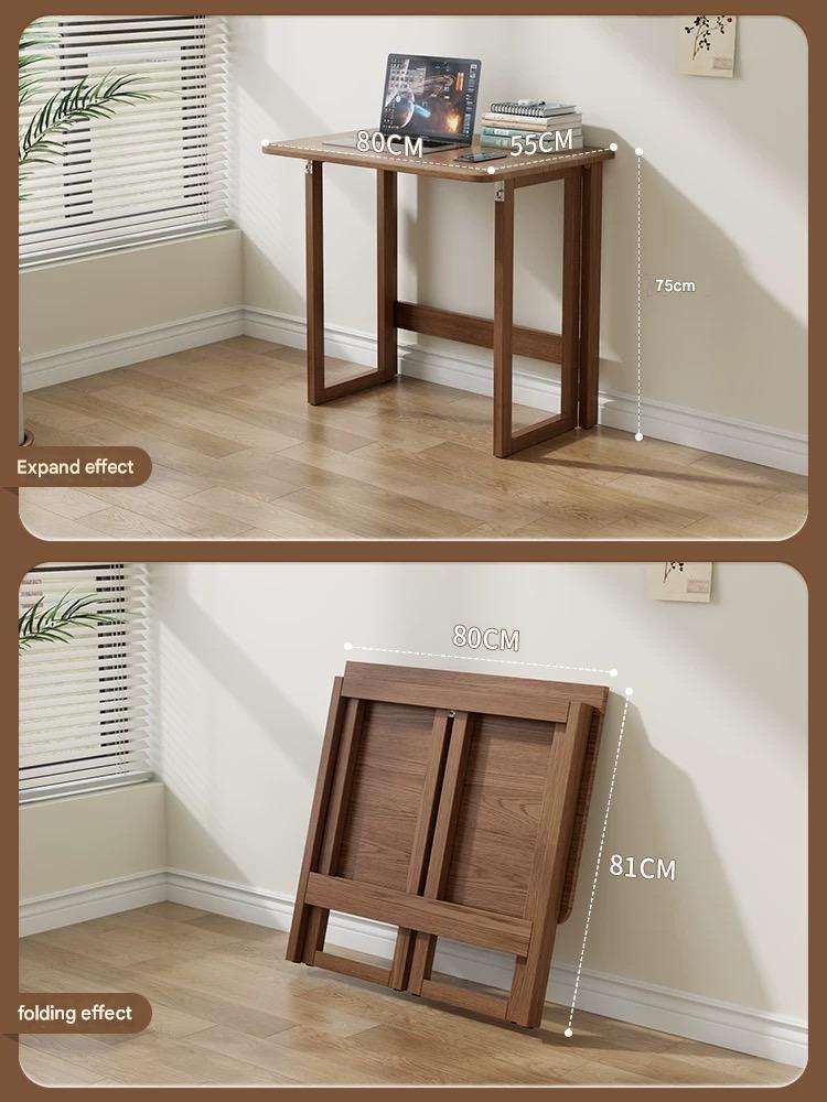 Table pliante 80cm-couleur noyer