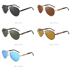 China gold supplier manufacturer stock metal frame sun glasses custom logo polarized sunglasses men