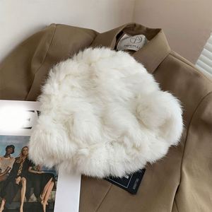 Wholesale Luxury Female Winter <b>Hats</b> Soft <b>Warm</b> Lady's Furry Winter Bucket <b>Hat</b> for Women - Product Image 3