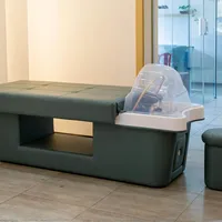 Lit de massage et de shampooing intelligent haut de gamme à température constante en PVC avec circulation d'eau, nettoyage des oreilles par vapeur
