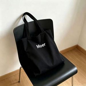 Factory Direct Sell Reusable Recyclable Cotton <b>Canvas</b> Tote Bag Black Color Shopping <b>Shopper</b> Bag with Handle - Product Image 5