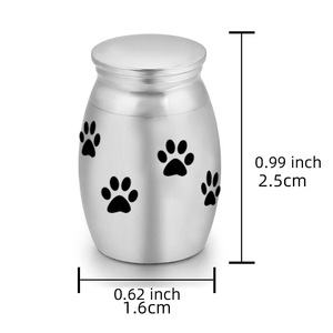 Guci Kenangan Hewan Peliharaan Modern Mini Persegi Panjang dari Baja Tahan Karat untuk Abu Kremasi - Buatan Tangan Tahan Air, Dapat Disesuaikan dengan Pola/Teks - Product Image 4