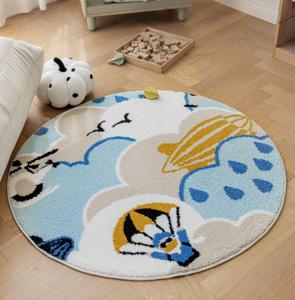 Custom Cute Design Indoor Polyester Tufted Nonslip Small Round Area <strong>Rugs</strong> Thick Plush Extra Soft <strong>Shaggy</strong> <strong>Carpet</strong> for Living Room