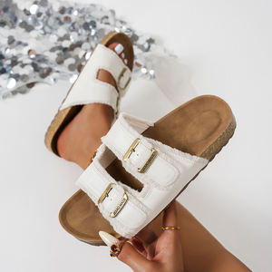 Nouvelle Arrivée Vente en Gros Usine Sandales Plates à Deux Brides et Boucle à Franges pour Femmes – <span class=keywords><strong>Chaussons</strong></span> Décontractés - Product Image 6