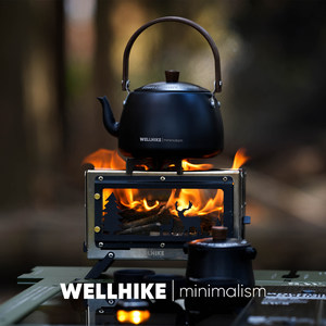 Réchaud de table miniature WELLHIKE pour le <span class=keywords><strong>camping</strong></span> en plein air, permettant de contempler les flammes, réchaud à charbon portable et pliable pour faire bouillir de l'eau - Product Image 3