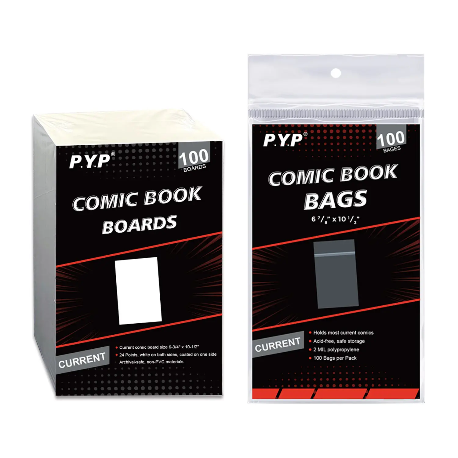 Benutzer definierte LOGO Back board Backboards Full Size Magazin Splitter Mylar Bag Protector Comic-Buch hüllen Aufbewahrung taschen und Bretter