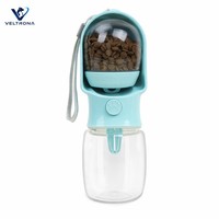 Bouteille d'eau 2-en-1 pour chien, distributeur d'eau portable pour animaux de compagnie avec bol, logo personnalisé, vente en gros