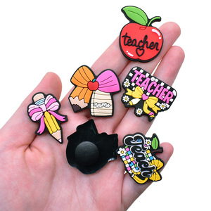 Abalorios Creativos para Zapatos, Regalo del Día del Profesor, Goma Suave de PVC, Papelería, Arco, Zapatilla, Pulsera, Decoraciones para Zapatos, Dibujos Animados - Product Image 3