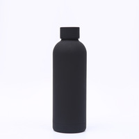 Impresión personalizada caucho pintado Acero inoxidable 500ml botella de agua aislada deportes botella de agua mantener bebidas calientes y frías
