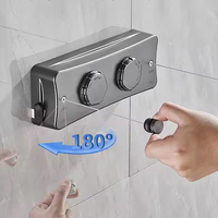 SANIPRO ligne de linge de séchage en acier inoxydable murale sans poinçon Double corde à linge rétractable pour suspendre les vêtements