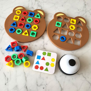 <b>Shape</b> Matching Game For Kids 3-6 Years Old Educational Toy With Colorful <b>Blocks</b> And Cards Parent Child Interactive Play - Product Image 4