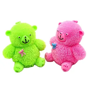 Blinkende YoYo Bär Puffer Ball TPR blinkend Squeeze Toys Für Kinder Geschenke 5190420-18