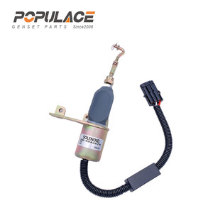 Vanne solénoïde Populace 4942879 24V pour arrêt du moteur de machines de construction - Product Image 1