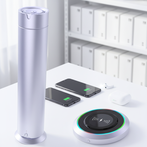 Diffuseur d'arômes intelligent en alliage d'aluminium sans eau, cylindre de brume, rechargeable, base de charge Qi, parfum, hôtel, maison, français - Product Image 4