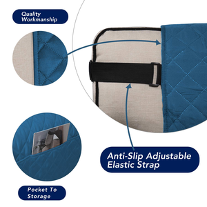 Easy-Going Modern <b>Sofa</b> Towel <b>Slipcover</b> Reversible Arms Furniture Protector Water Resistant Solid Pattern 100% Polyester Washable - Product Image 2