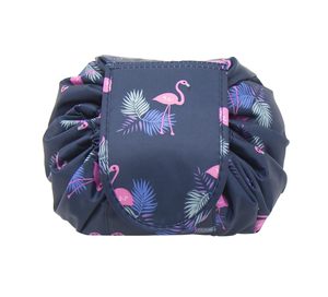 One-Step <b>Drawstring</b> <b>Toiletry</b> Organizer Flat Makeup <b>Bag</b> for Women Girls - Product Image 3