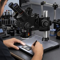 Microscope 6558 + Source de lumière de positionnement / Lampe UV d'extension / Module infrarouge 256 / Caméra industrielle Gorilla 4K / Objectif auxiliaire 0,7X