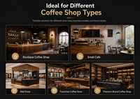 Comptoir de café design pour kiosque, décoration de café, comptoir de bar en bois pour solutions de café
