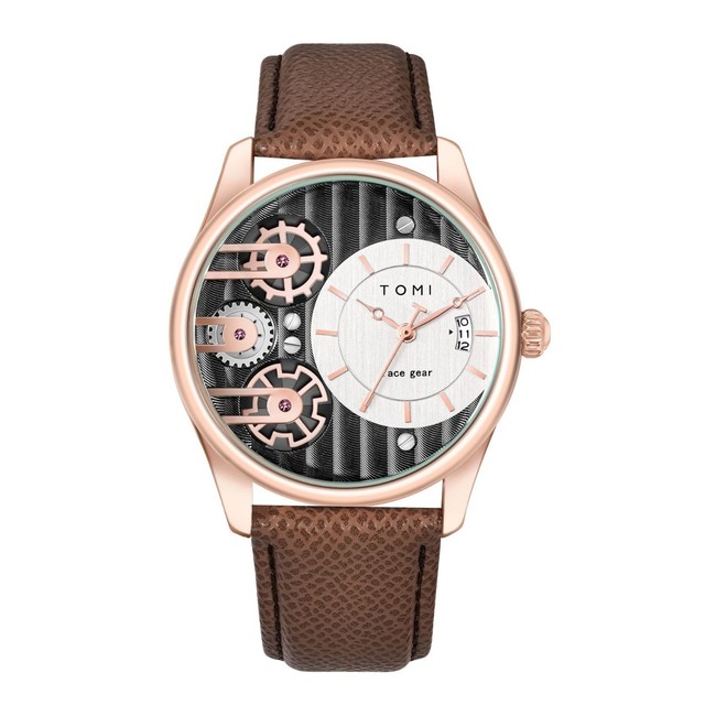 TOMI T106 New Cross-Border Eco-Friendly Men's Quartz Watch Acrylic Band & Case Business Belt Style