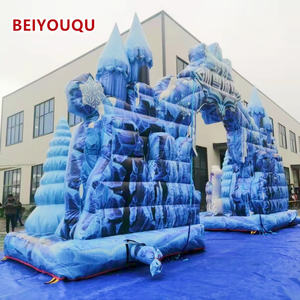 Fábrica personalizada de alta calidad hinchable <span class=keywords><strong>hielo</strong></span> y nieve mundo castillo inflable arco con puerta - Product Image 1