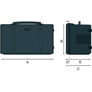 GT LINE - MUB65 Boîte à outils en polypropylène haute épaisseur-EAN 8024482181998 CAISSES PROFESSIONNELLES IMPERMÉABLES ET ANTICHOC - Product Image 4