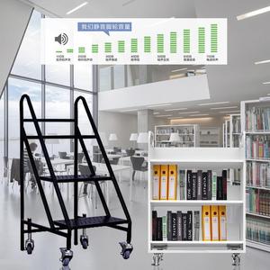 Swimming Book Trolley Steel 3 Tier Mobile Shelf For Library Office School Reading Room - Product Image 4