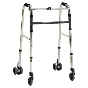 Deambulatore per riabilitazione leggero deambulatore ortopedico per adulti deambulatore per anziani dispositivo medico per arrampicata su scale ruote da 4"