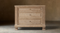 Chevets rustiques en bois massif faits à la main, style antique, avec détails de panneaux, pour l'organisation de la maison