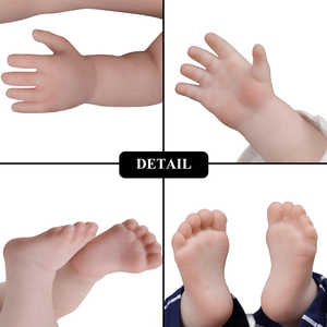 Poupée Reborn URCOICE 18'' Corps Complet en Silicone Souple Nouveau-né Fille Taille Réelle Bébé Fait Main Poupée de Mode 2.8kg Corps Complet Meilleur Cadeau - Product Image 4