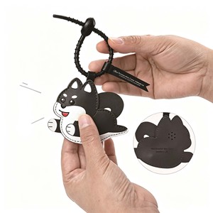 Portachiavi in Pelle con Ciondolo a Forma di Cane (Corgi, Barboncino, Husky) - Charm Sonoro per Borsa, Regalo Souvenir per Donne e Ragazze, Disponibile all'Ingrosso - Product Image 3