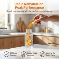 Poudre d'électrolytes de qualité supérieure pour tous les âges |   Énergie instantanée |   Sachets individuels |   Idéal pour l'hydratation quotidienne et l'immunité