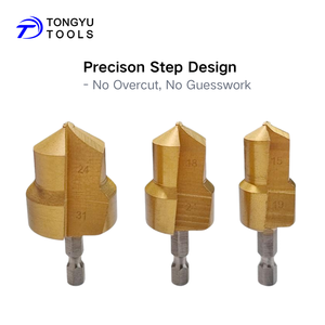 3個ステップリーマードリルビットセット15-31mm、PPR PVCパイプの面取り、ベベリング、拡張、コネクタのエッジ修理用 - Product Image 5