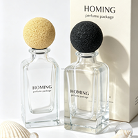 Flacons de parfum transparents personnalisables de luxe 85 ml, très demandés, disponibles avec bouchons et boîtes d'emballage