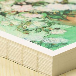 Carnet de croquis A5 en cuir rigide, reliure cousue, 128 feuilles, pour étudiants et artistes - Vente en gros promotionnelle - Product Image 4