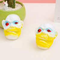 Vente en Gros Tpr Créatif Drôle Explosant Crâne Petit Masque Enfants En Plastique Soulagement Du Stress Pincer Jouet Tricky Fun