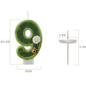เทียนตัวเลขดีไซน์ใหม่สุดสร้างสรรค์-ผึ้งเดซี่ของตกแต่งเค้กวันเกิดแปลกใหม่เทียนเค้กสำหรับงานเฉลิมฉลองแฟนซี - Product Image 3