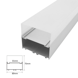 Profilé LED Alu Noir <span class=keywords><strong>S80</strong></span> Luminescence à trois côtés Boîtier de suspension en aluminium Profilé de lumière LED - Product Image 3