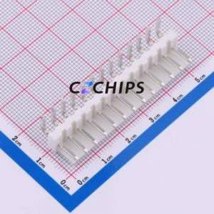 VH-13AWT Wire-to-Board Pin Header Bent Lead Through Hole,P=3.96mm Connector 1x13P 3.96mm Right Angle Insert 13P - Product Image 1