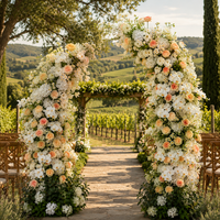 Arche florale en métal personnalisée pour fleurs artificielles – Durable, écologique, idéale pour mariages romantiques et décorations de fêtes