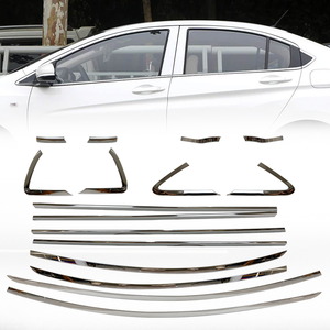 แถบประดับตกแต่งหน้าต่างประตูสีดำโครเมียมอุปกรณ์ตกแต่งรถยนต์ตามสั่งสำหรับ <span class=keywords><strong>Honda</strong></span> <span class=keywords><strong>City</strong></span> Grace GR 2015-2019 - Product Image 1