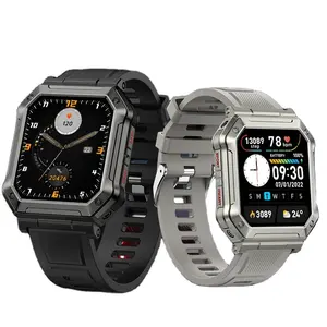  H31 jam tangan pintar 1.91 inci layar persegi pria wanita, arloji cerdas olahraga panggilan BT detak jantung tekanan darah tahan air 100 + model untuk pria dan wanita