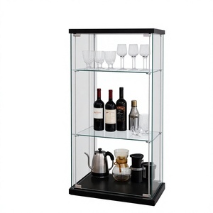 Vitrina Cúbica Minimalista de Alta Calidad con Acabado en Madera Flotada y Cristal Templado para Uso en Comercios, Hogares y Museos - Product Image 1