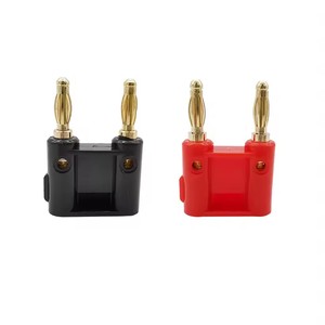 Connecteur audio pour haut-parleur à double rangée de fiches banane de 4 mm, connecteur banane double, borne d'amplificateur, couple de fiches banane, adaptateur de prise banane - Product Image 4