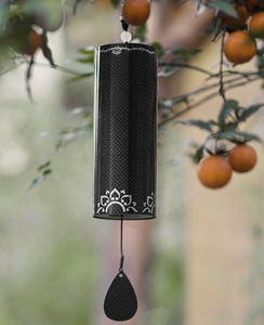 Carillon éolien minimaliste en fibre de carbone pour thérapie sonore, ornement suspendu pour studio de yoga et spa, souvenir de pendaison de crémaillère - Product Image 2