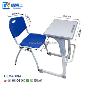 Duurzame C-vormige bureau- en stoelenset, nieuwe stijl schoolbureau en -stoel, schoolmeubelen leveranciers - Product Image 5