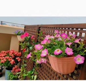 Rotin demi-rond tenture murale en plastique résine <span class=keywords><strong>balcon</strong></span> usine <span class=keywords><strong>pas</strong></span> <span class=keywords><strong>cher</strong></span> pots et jardinières <span class=keywords><strong>pot</strong></span> suspendu panier suspendu en plastique - Product Image 5