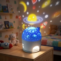 Projecteur LED Plafonnier Étoilé pour Bébé, Lampe de Nuit USB Mini Projection Maison de Neige 360° pour Enfants