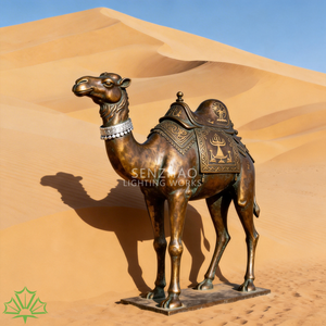 รูปปั้นม้าอูฐโบราณสีบรอนซ์เซินเจา งานประติมากรรมสัตว์สมจริงสำหรับตกแต่งภูมิทัศน์และจัดแสดงเชิงพาณิชย์ - Product Image 3