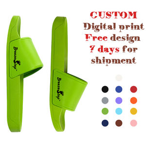 รองเท้าแตะสไลด์สีดำแบบยูนิเซ็กซ์ ขายส่งจากโรงงาน รับทำโลโก้ ระบายอากาศได้ดี น้ำหนักเบา พลาสติกกันลื่น แฟชั่นทันสมัย สำหรับฤดูใบไม้ผลิและฤดูใบไม้ร่วง - Product Image 1